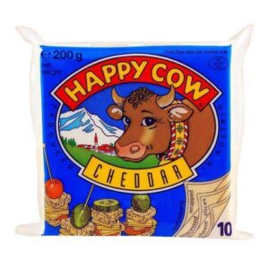 Happy Cow Cheddar  Cheese Slice 200g